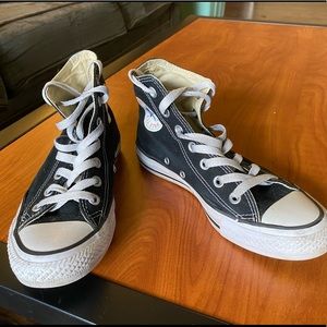 Black High Top Converse Size 6.5